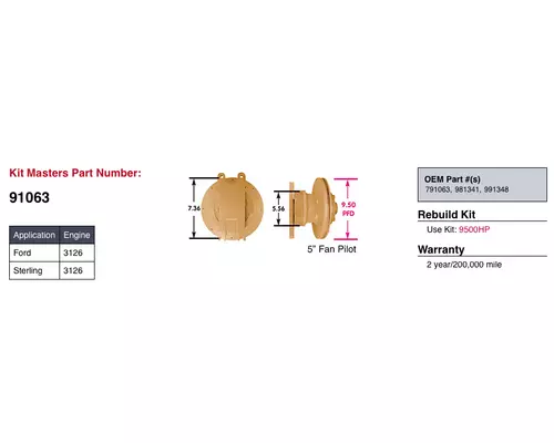 CAT 3126-HortonHTS_791063 Fan Clutch