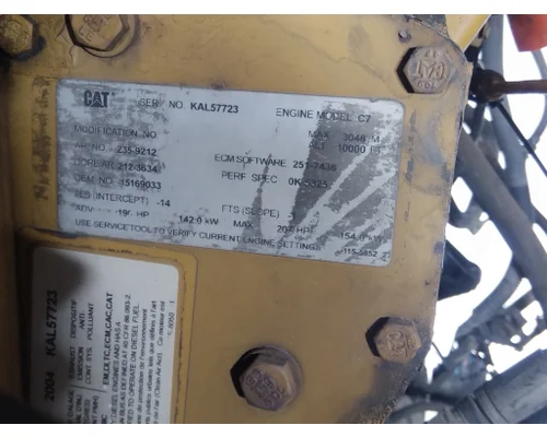 CAT 3126B 249HP AND BELOW ENGINE ASSEMBLY