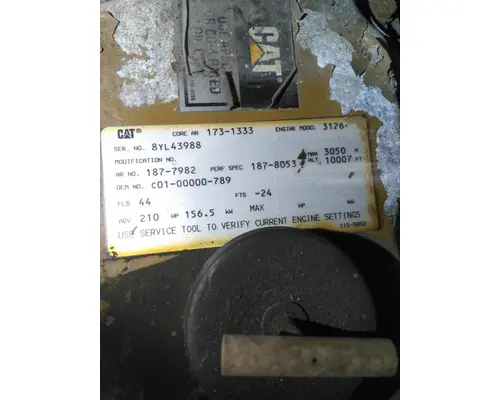 CAT 3126B 249HP AND BELOW ENGINE ASSEMBLY
