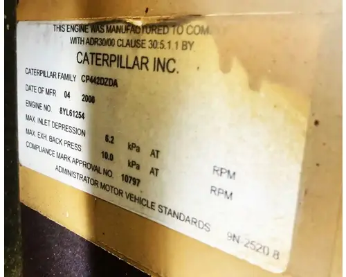 CAT 3126B Engine Assembly