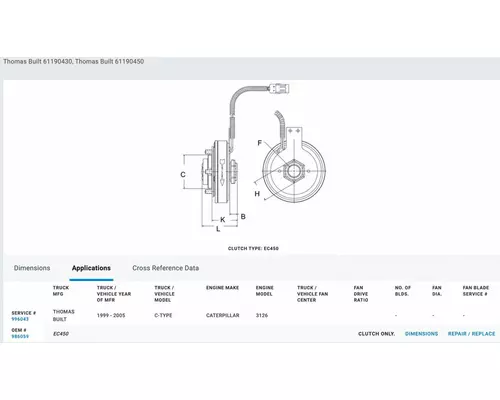 CAT 3126B Fan Clutch