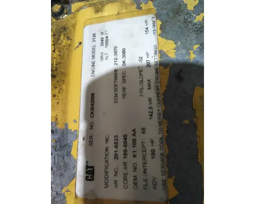 CAT 3126E 249HP AND BELOW ENGINE ASSEMBLY