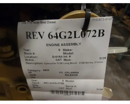 CAT 3126E 250HP AND ABOVE ENGINE LONG BLOCK