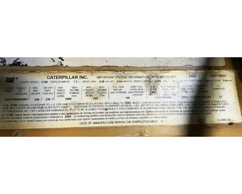 CAT 3126E Engine Assembly