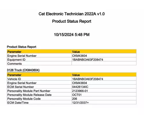 CAT 3126 ECM