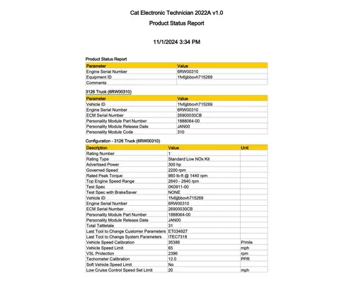 CAT 3126 ECM