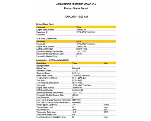 CAT 3126 ECM