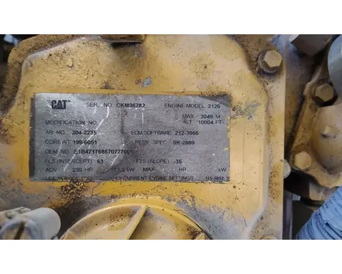 CAT 3126 ENGINE ASSEMBLY