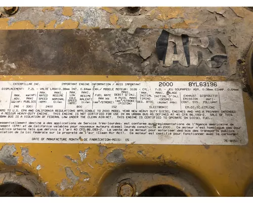 CAT 3126 Engine Assembly