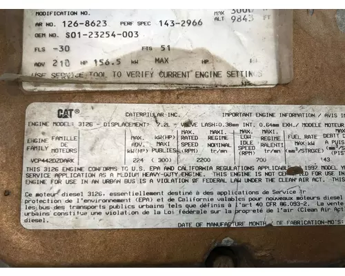 CAT 3126 Engine Assembly