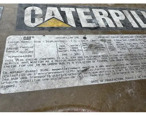 CAT 3126 Engine Assembly