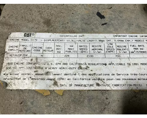 CAT 3176 Engine Assembly