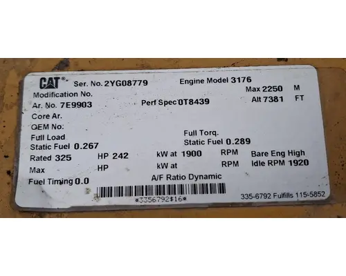 CAT 3176 Engine Assembly