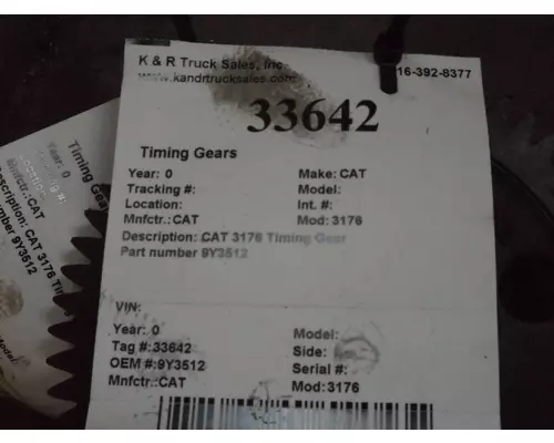 CAT 3176 Timing Gears