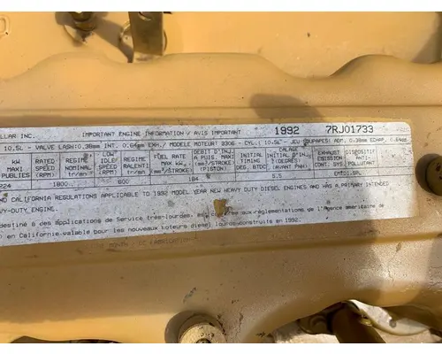 CAT 3306DI Engine Assembly
