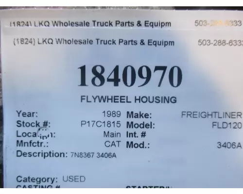 CAT 3406A FLYWHEEL HOUSING