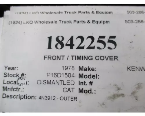 CAT 3406A FRONTTIMING COVER