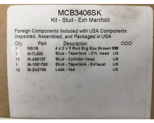 CAT 3406B Engine Misc. Parts
