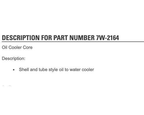 CAT 3406B Engine Oil Cooler