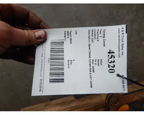 CAT 3406B Timing Cover