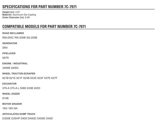 CAT 3406B Timing Gears