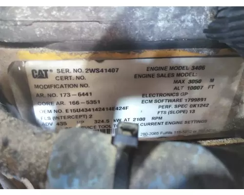 CAT 3406E (70 PIN) 2WS ENGINE ASSEMBLY