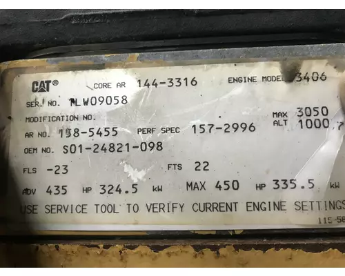 CAT 3406E 14.6L Engine Assembly