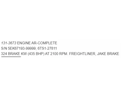 CAT 3406E 14.6L Engine Assembly