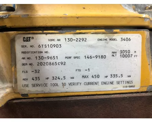 CAT 3406E 14.6L Engine Assembly