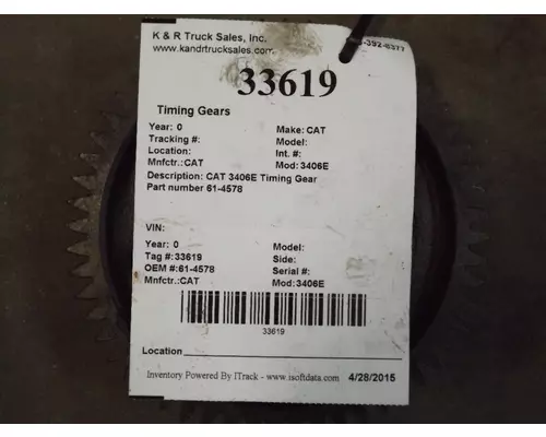 CAT 3406E Timing Gears