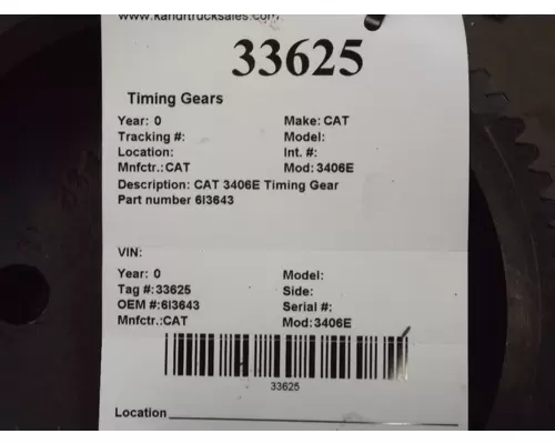 CAT 3406E Timing Gears
