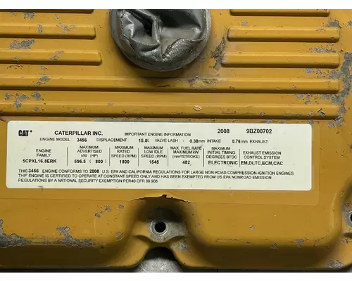 CAT 3456 9BZ Valve Cover