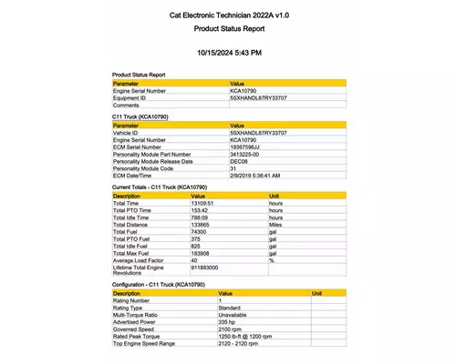 CAT C-11 ECM