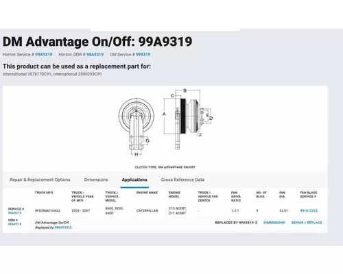 CAT C-11 Fan Clutch