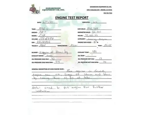 CAT C-12 Engine Assembly