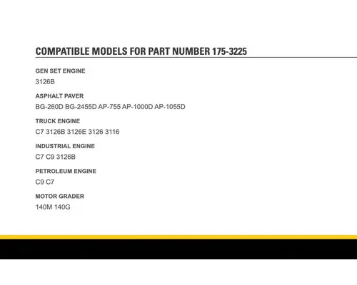 CAT C-7 Engine Parts, Misc.