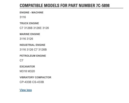 CAT C-7 Engine Parts, Misc.