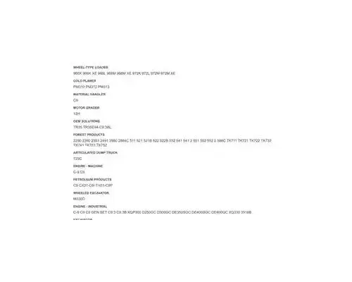 CAT C-9 Engine Parts, Misc.