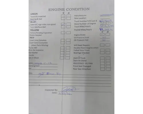 CAT C11 ENGINE ASSEMBLY