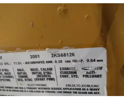 CAT C12 (70 PIN) 2KS 8YN 9SM MBL ENGINE ASSEMBLY