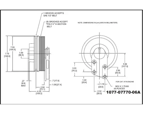 CAT C12-Kysor_1077-07770-06 Fan Clutch