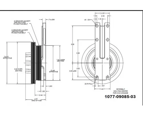 CAT C12-Kysor_1077-09085-03 Fan Clutch