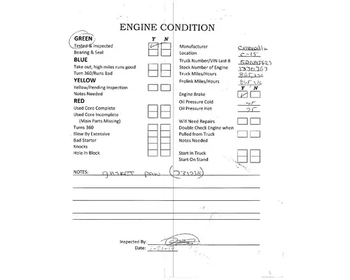 CAT C15 (DUAL TURBO-ACERT-EPA04) ENGINE ASSEMBLY