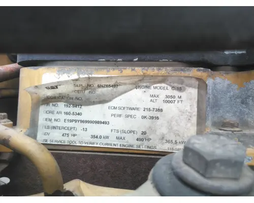 CAT C15 (SINGLE TURBO - EPA98) ENGINE ASSEMBLY