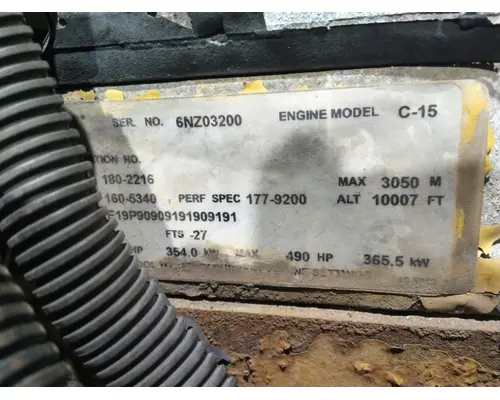 CAT C15 (SINGLE TURBO - EPA98) ENGINE ASSEMBLY