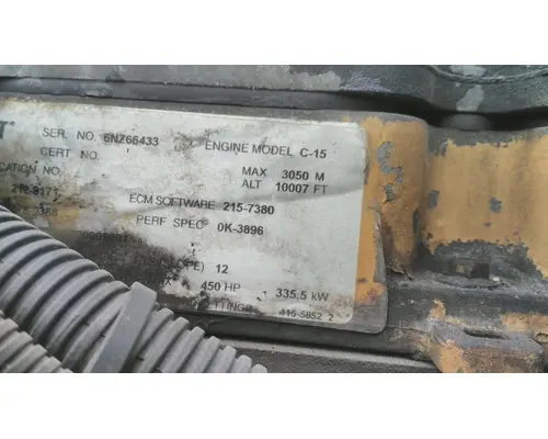 CAT C15 (SINGLE TURBO - EPA98) ENGINE ASSEMBLY