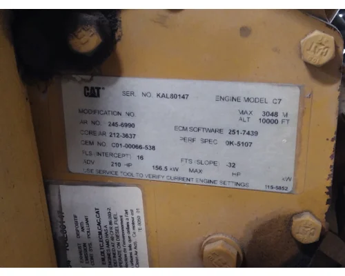 CAT C7 EPA 04 249HP AND BELOW ENGINE ASSEMBLY