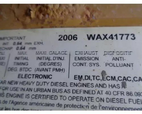 CAT C7 EPA 04 249HP AND BELOW ENGINE ASSEMBLY