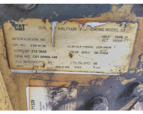 CAT C7 ENGINE ASSEMBLY