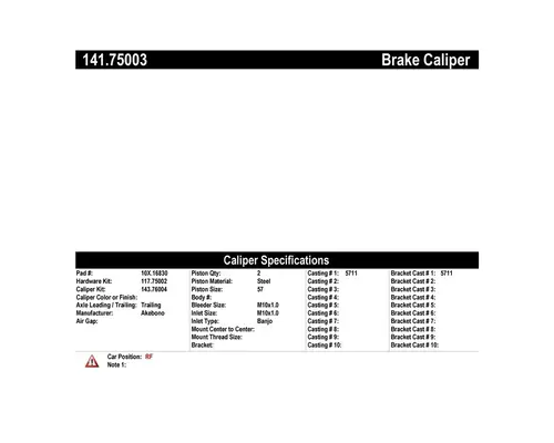 CENTRIC  Brake Caliper